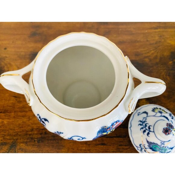 Blue Danube Mascot Japan Creamer and Sugar Bowl with Lid NA-1010 VG Condition - Picture 4 of 13